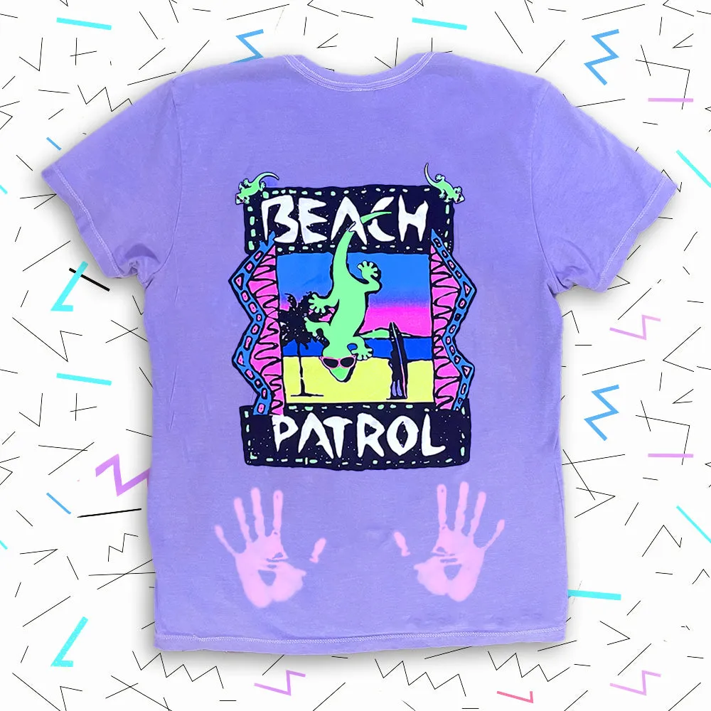 1989 Gecko Beach Patrol - Purple to Pink Hyper Tee