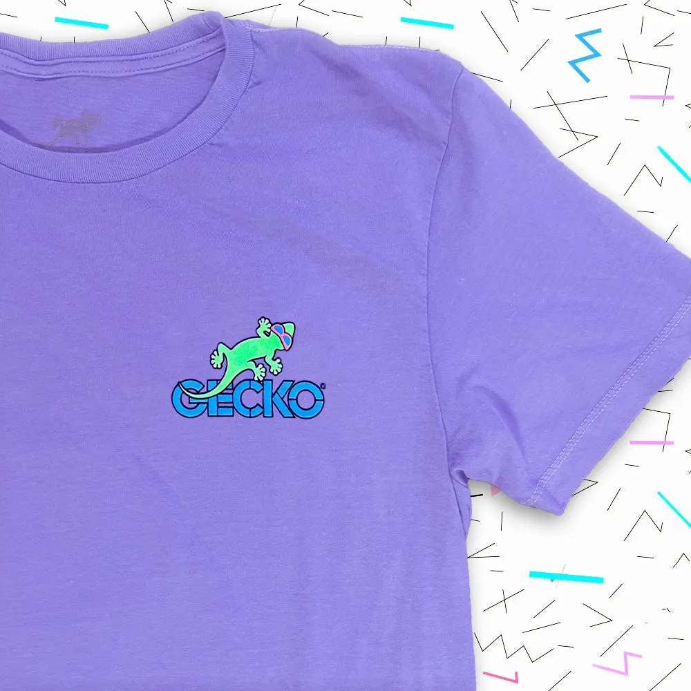 1989 Gecko Beach Patrol - Purple to Pink Hyper Tee