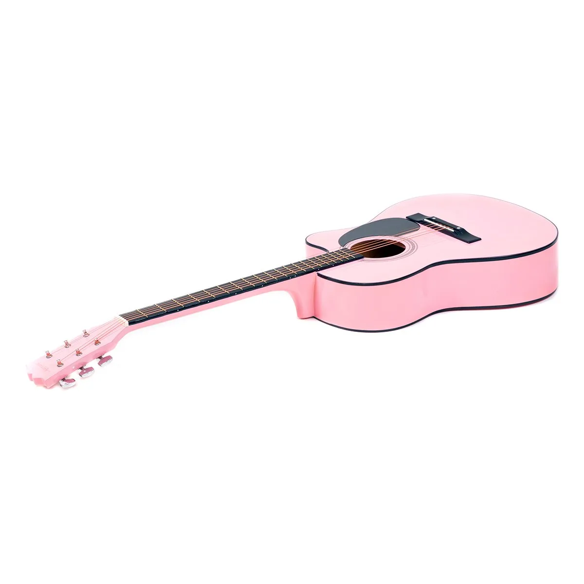 40in Pink Cutaway Acoustic Guitar Set, Gloss Finish, Karrera
