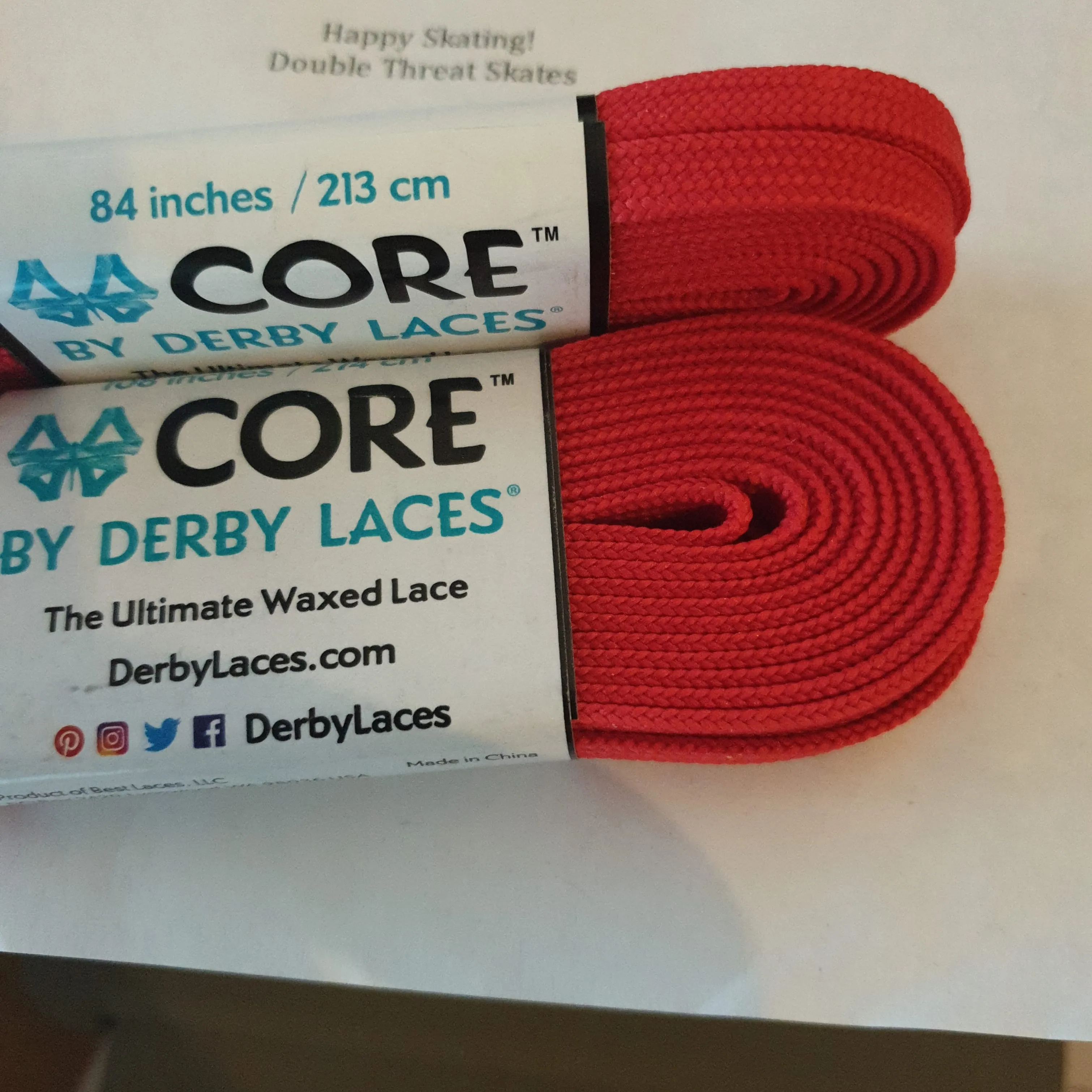 84''/213cm SOLID COLOUR Waxed Derby Laces