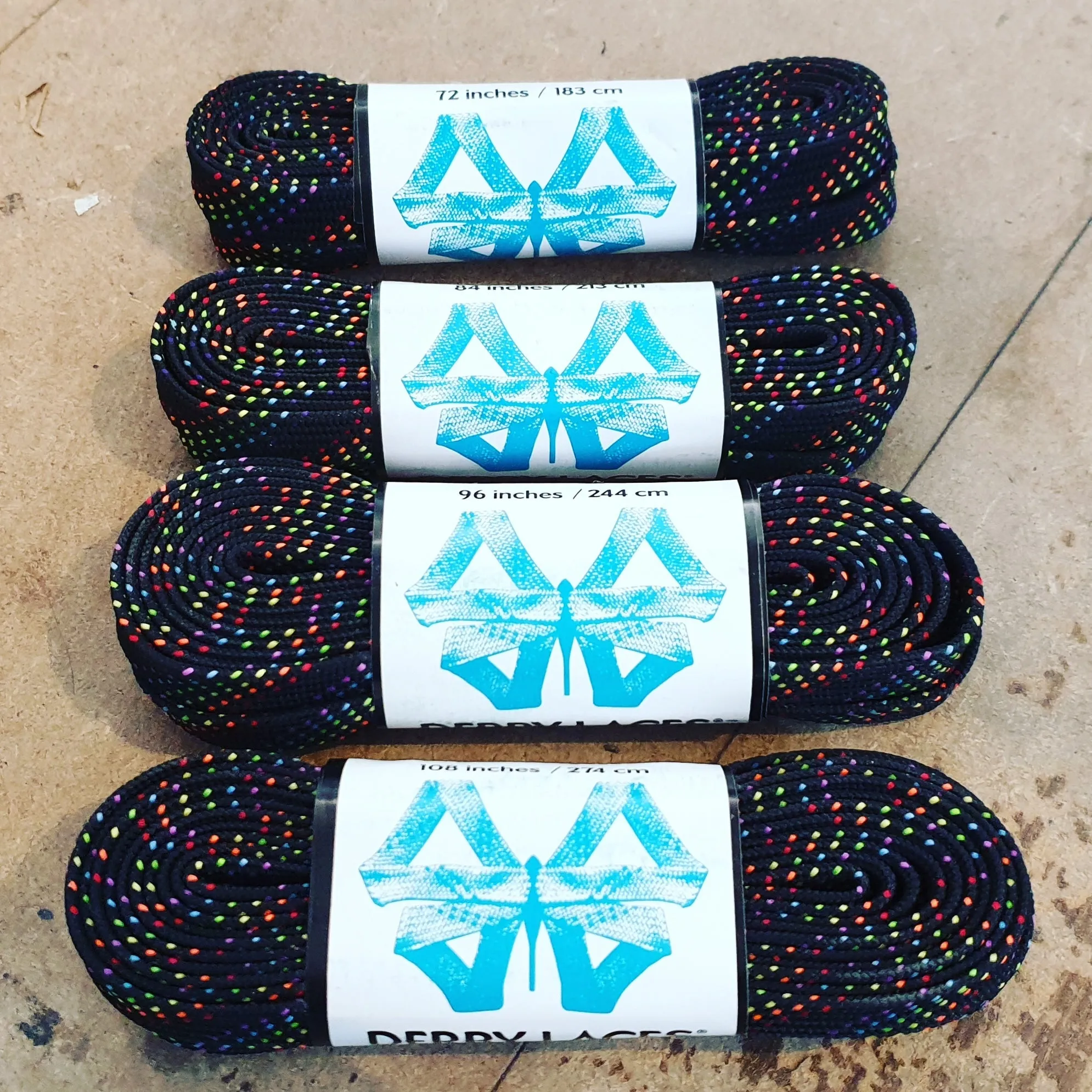 84''/213cm STYLE PATTERNED Waxed Derby Laces