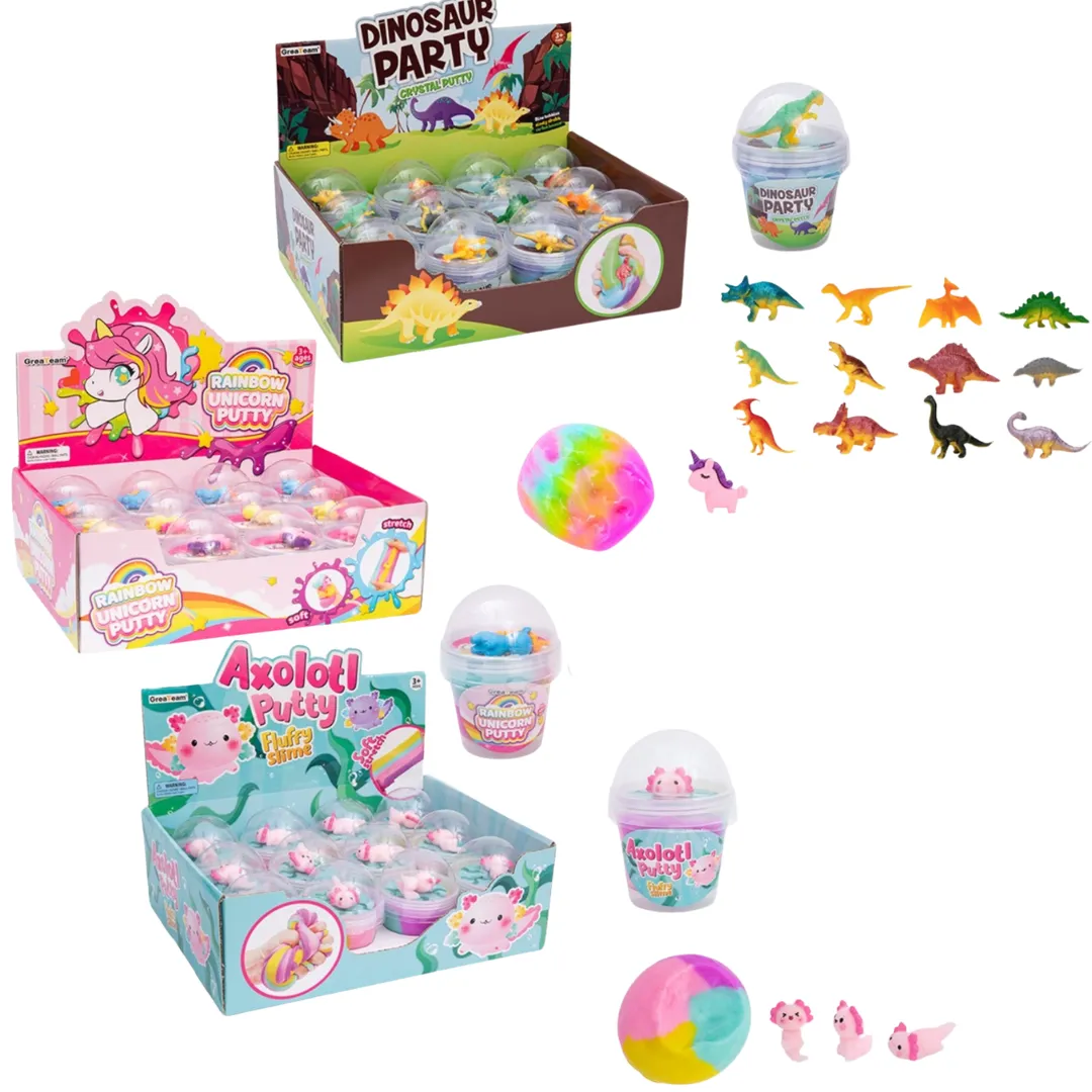 Animal Fluffy Sensory Slime With Charm