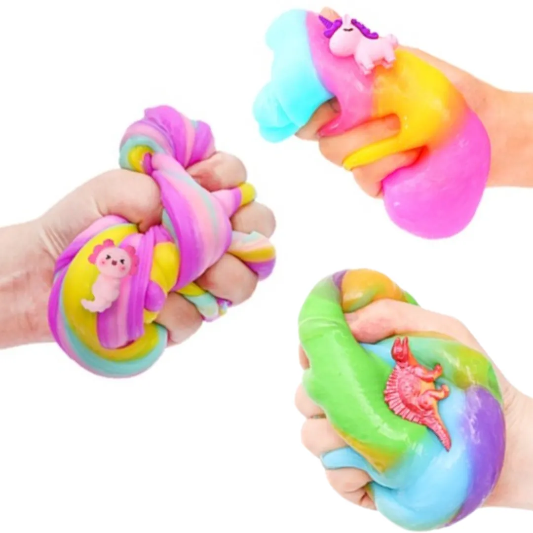 Animal Fluffy Sensory Slime With Charm