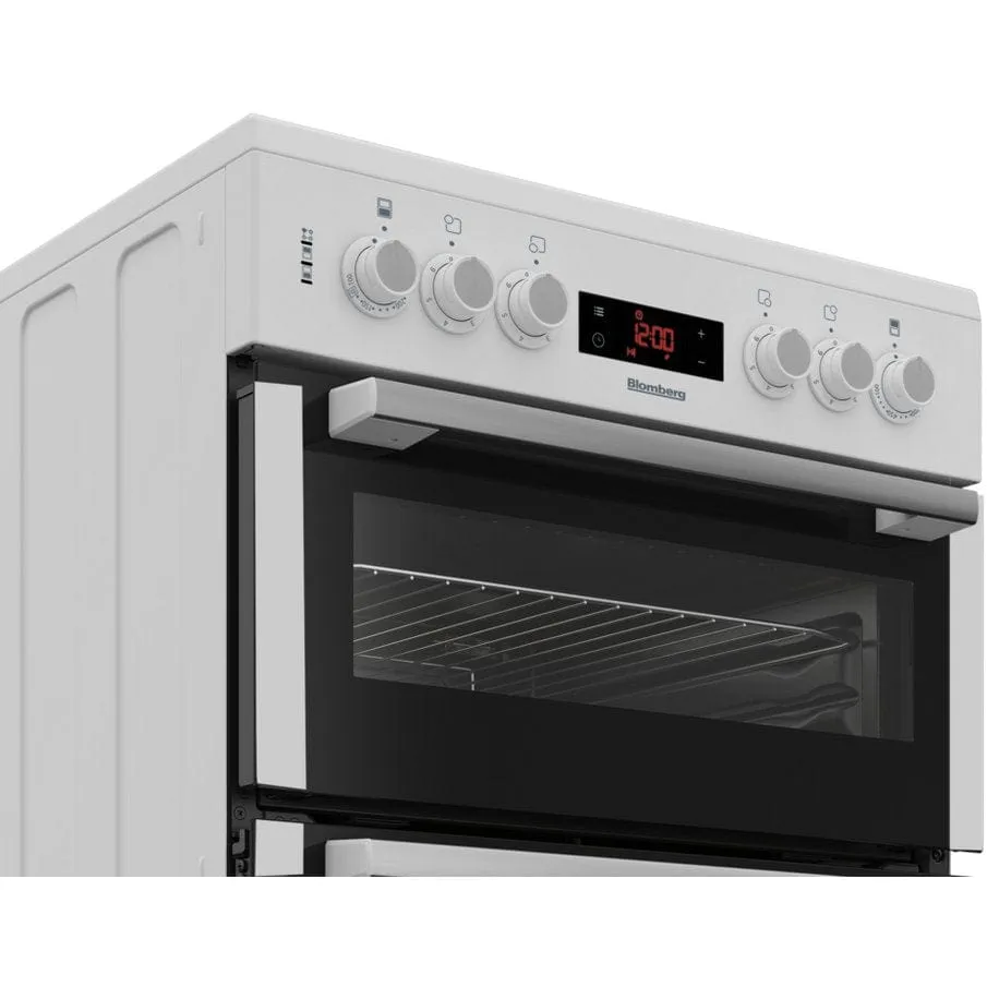 Blomberg HKN65W 60cm Double Oven Electric Cooker with Ceramic Hob - White
