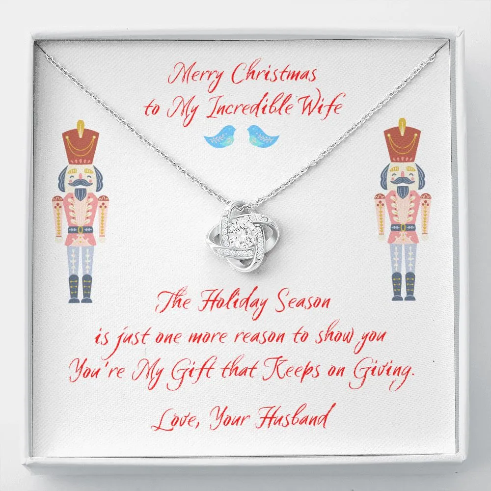 Christmas Gift for Wife, Gift That Keeps on Giving, Love Knot Wife Necklace