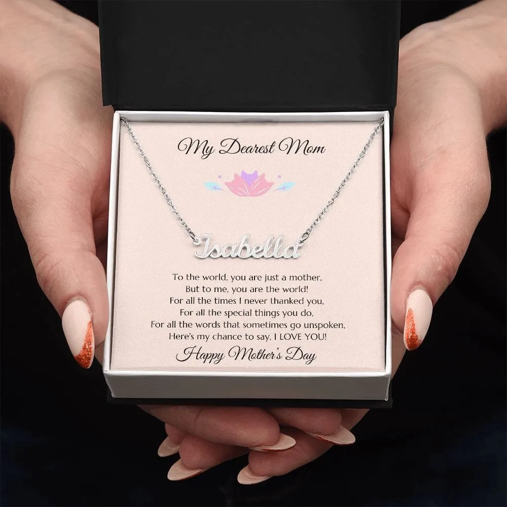 Custom Mom Gift, Mothers Day Gift, Mothers Day Name Necklace Mothers Day Name Necklace, Mom Gold Necklace, Mom Gift, Personalized Mom Gift