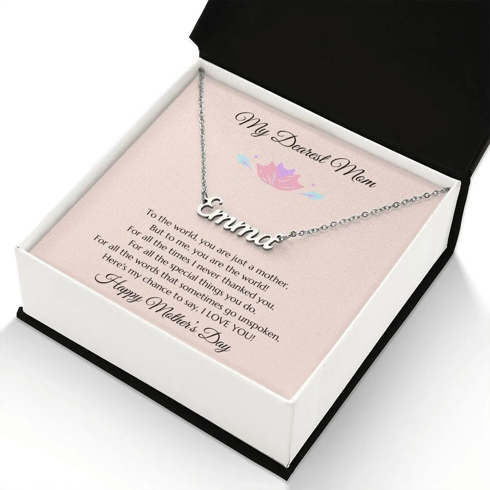 Custom Mom Gift, Mothers Day Gift, Mothers Day Name Necklace Mothers Day Name Necklace, Mom Gold Necklace, Mom Gift, Personalized Mom Gift