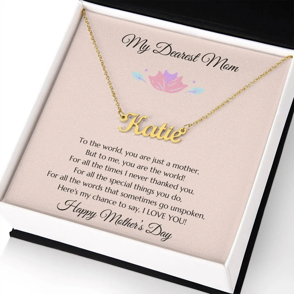 Custom Mom Gift, Mothers Day Gift, Mothers Day Name Necklace Mothers Day Name Necklace, Mom Gold Necklace, Mom Gift, Personalized Mom Gift