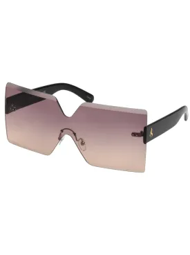 Frameless Shield Sunglasses in Black