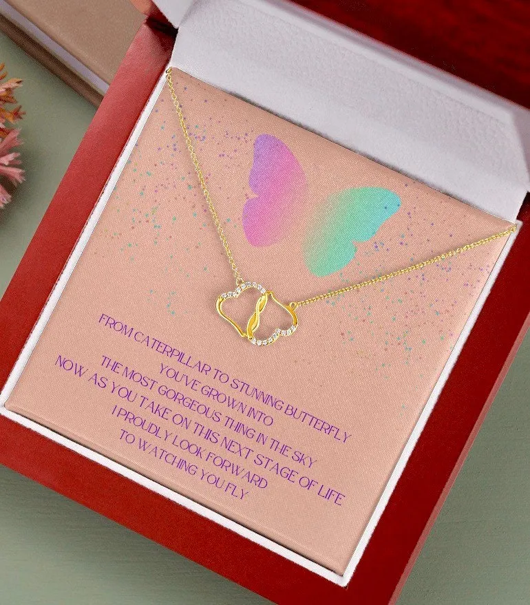 Gift for Daughter, Stepdaughter, Niece, Girl, Sister Life Event Gift, Quinceanera Gift, Sweet 16 Gift, Everlasting Love, Butterfly Necklace