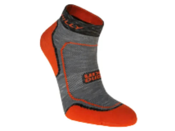 Hilly Active Minimum Cushioning Quarter Sock (Fluorescent Orange/Charcoal)