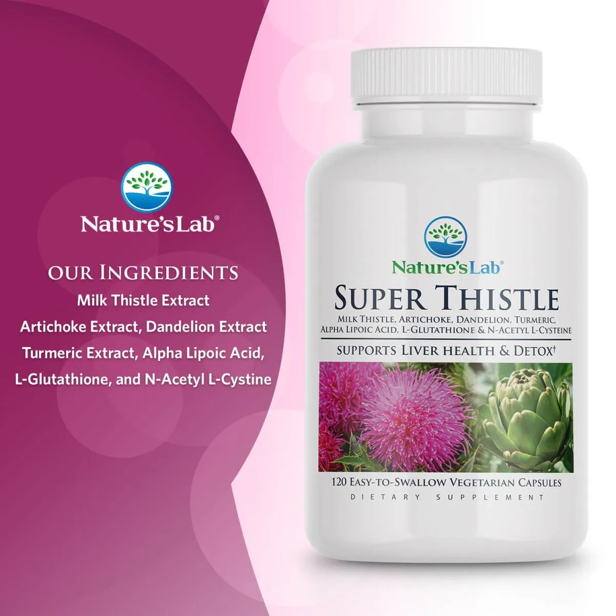 Nature's Lab Super Thistle - 120 Capsules