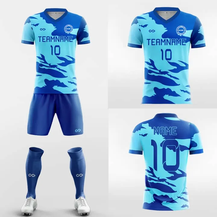 Navy - Custom Soccer Jerseys Kit Sublimated Design