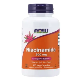 Now Foods Niacinamide 500mg 100 Veg Capsules