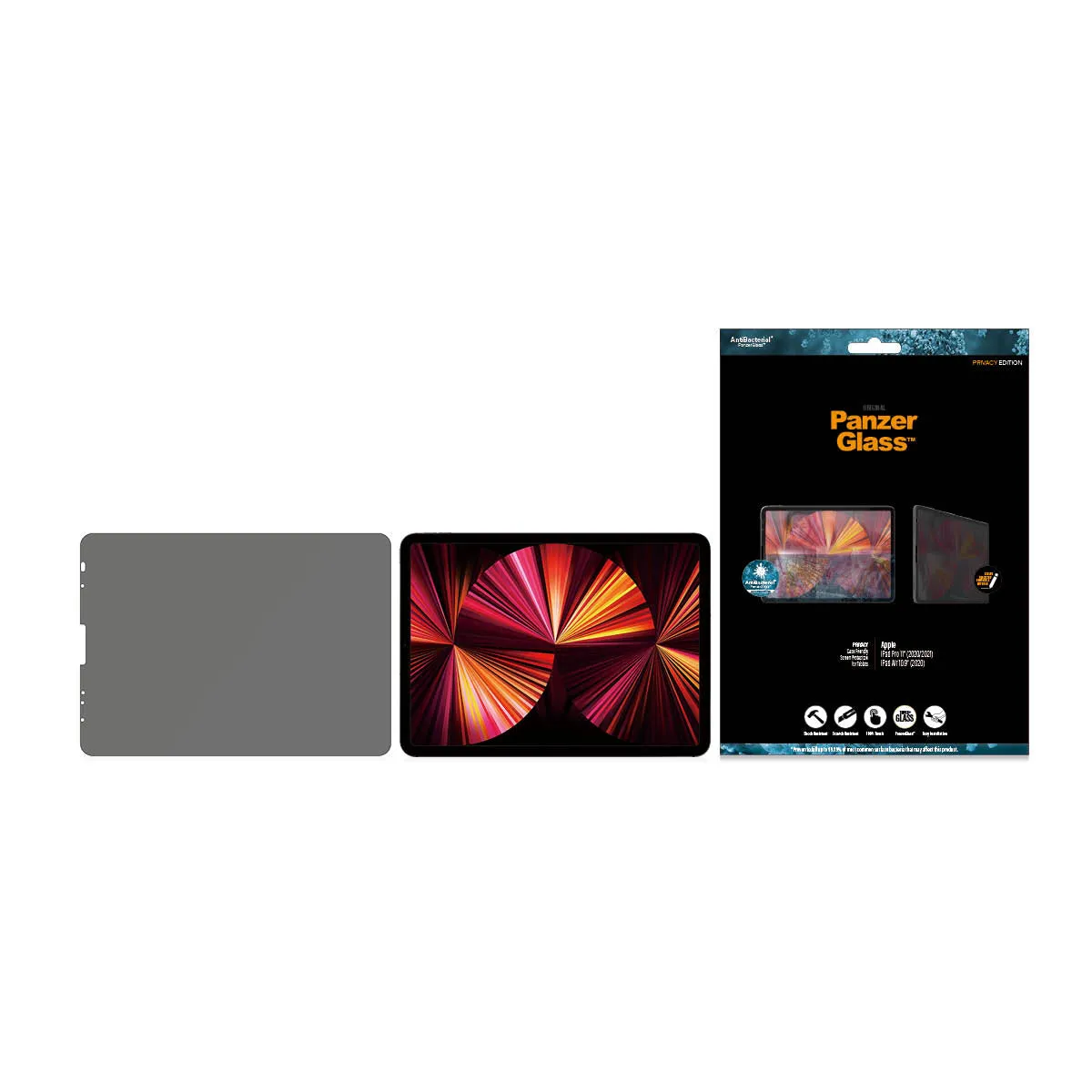 [OPEN BOX] PANZERGLASS iPad Pro 11   2021/2020  and  iPad Air 2020 Screen Protector Privacy Filter - Clear