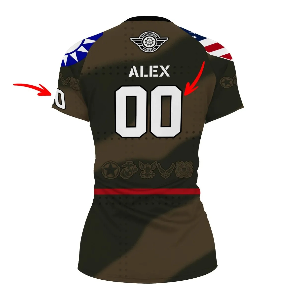 Personalized Veteran Airforce Flying Tiger Women's Short Sleeve Rash Guard