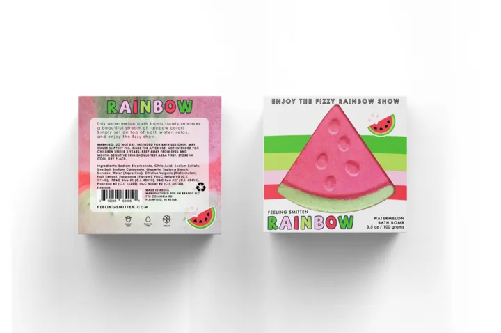 Rainbow Show Bath Bomb - Watermelon by Feeling Smitten