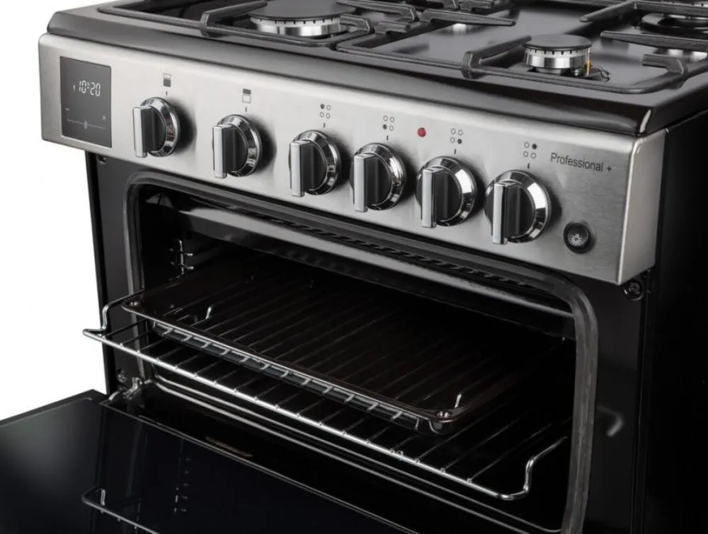Rangemaster Professional 60  Black Gas Double Oven Cooker 60cm