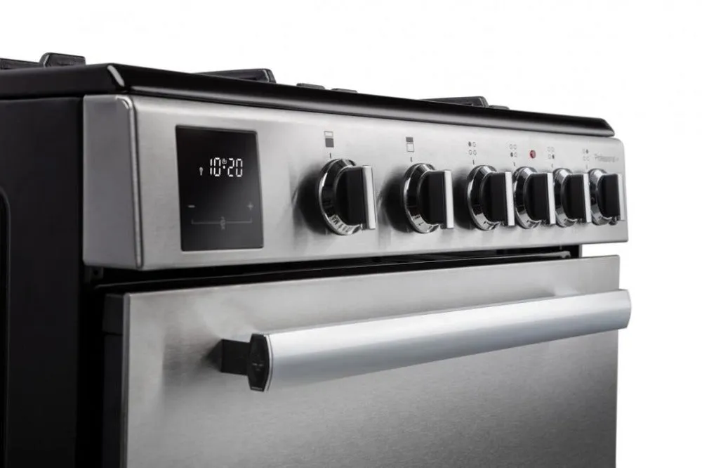 Rangemaster Professional 60  Black Gas Double Oven Cooker 60cm