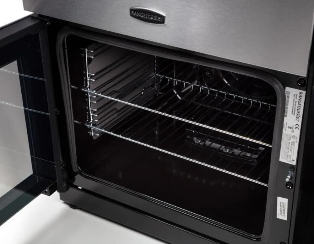 Rangemaster Professional 60  Black Gas Double Oven Cooker 60cm