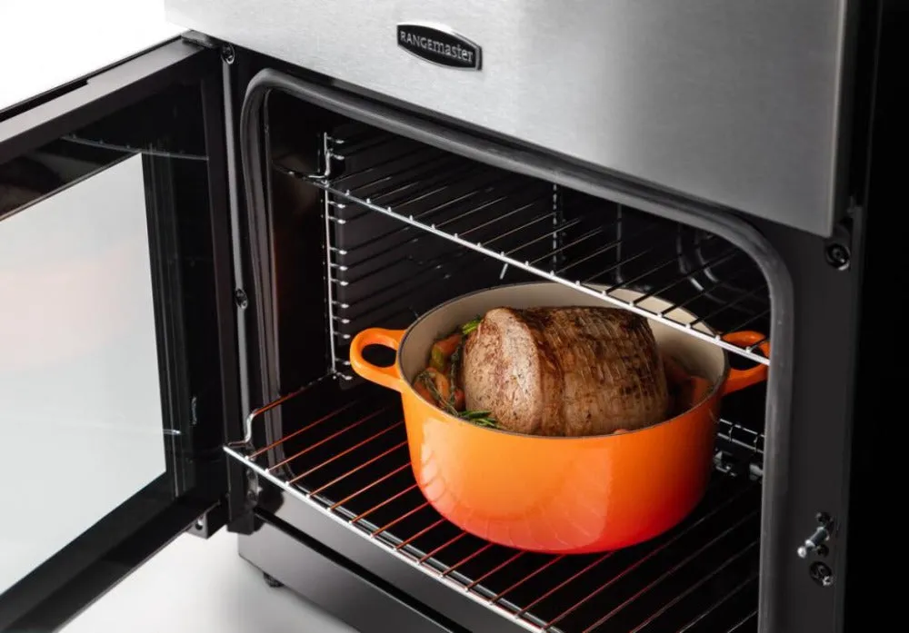 Rangemaster Professional 60  Black Gas Double Oven Cooker 60cm