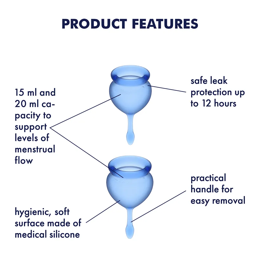 Satisfyer FEEL GOOD Silicone Menstrual Cups (2 pack)