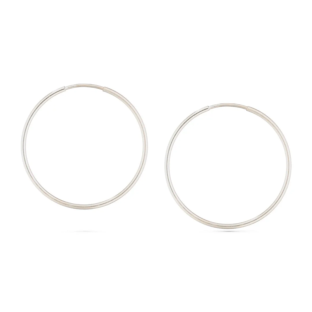 Small Oroboro Hoops - Silver