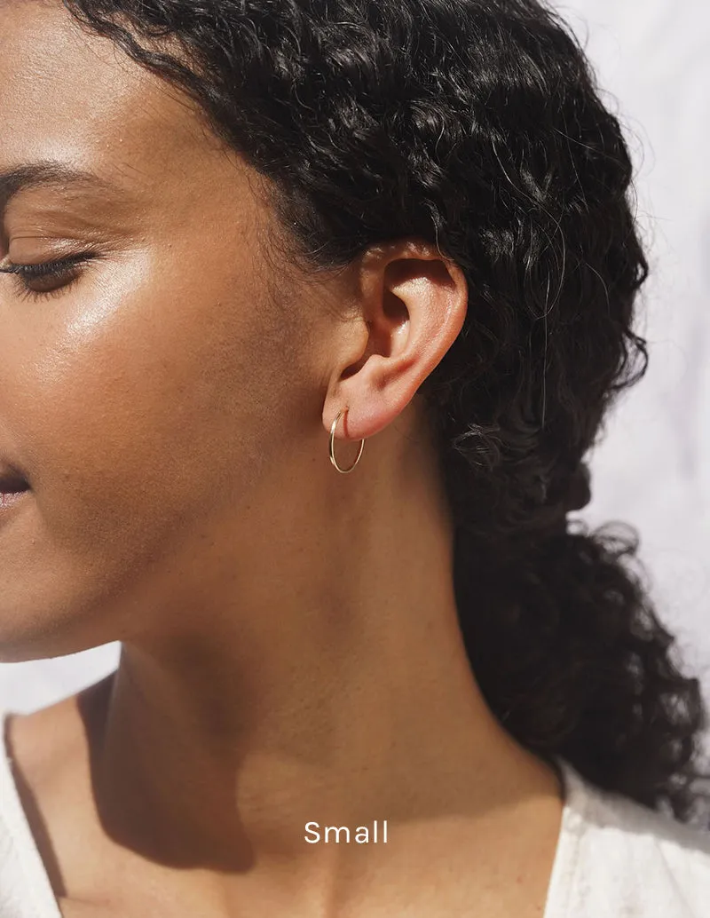 Small Oroboro Hoops - Silver