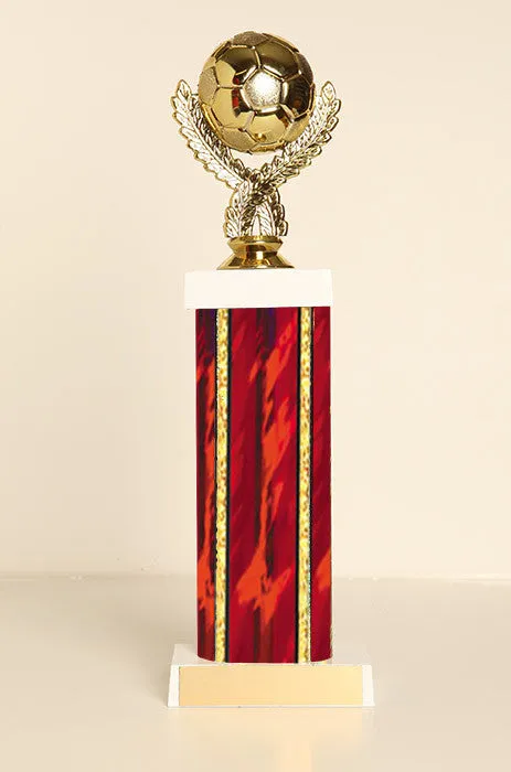 Soccer Ball Square Column Trophy