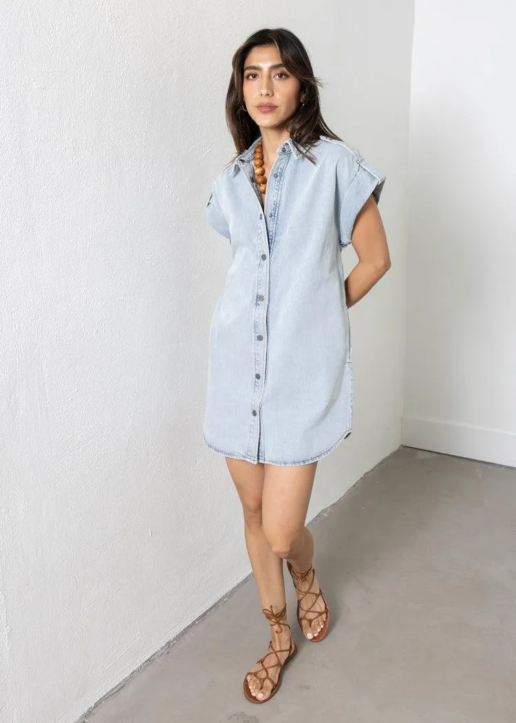 Steve Madden Ilara Dress- Stone Wash Blue