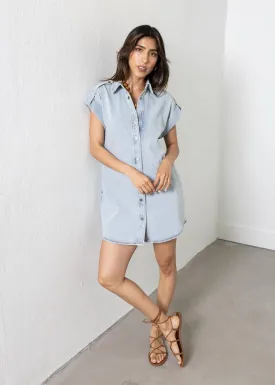 Steve Madden Ilara Dress- Stone Wash Blue