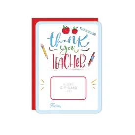 Thank You Teacher - Gift Card Greeting Card